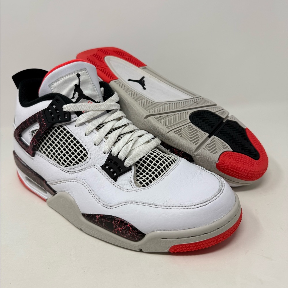 Size 11 - Jordan 4 Retro Pale Citron, Bright Crimson 308497-116 Men’s Sneakers